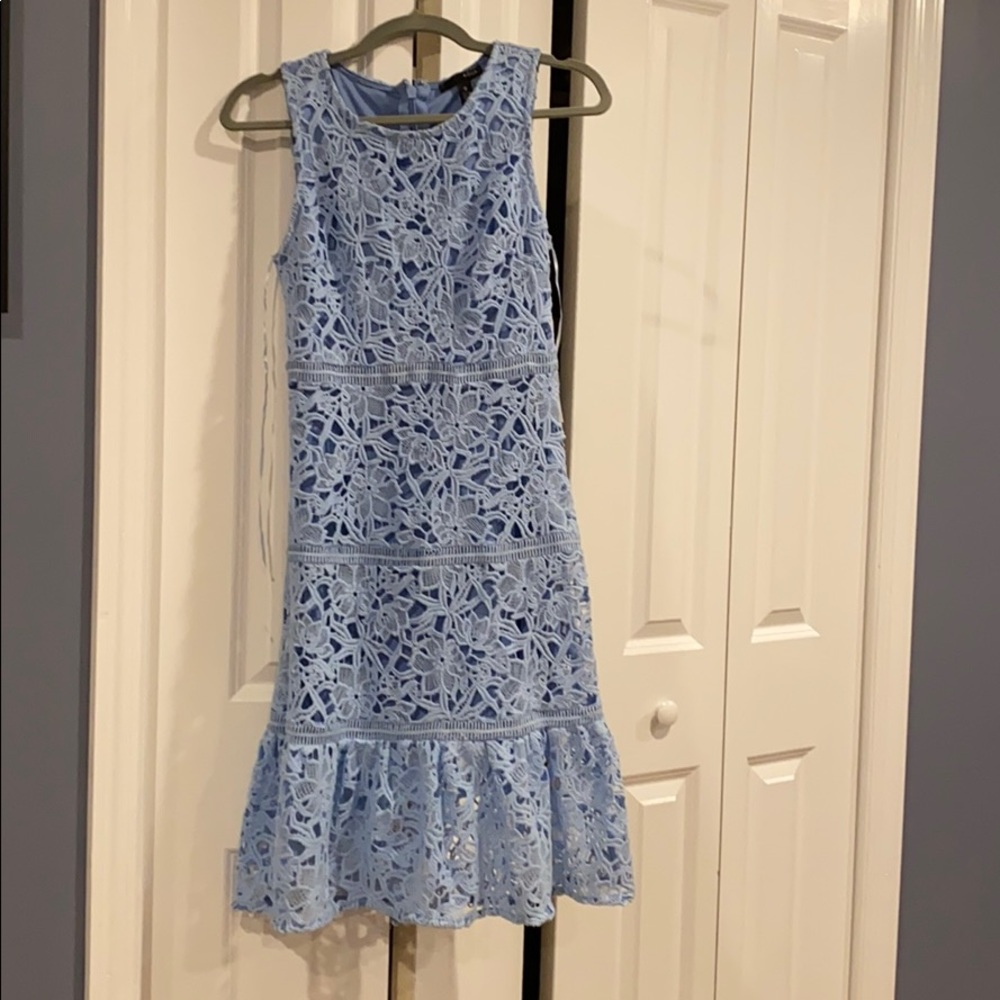 Blue lace occasion dress